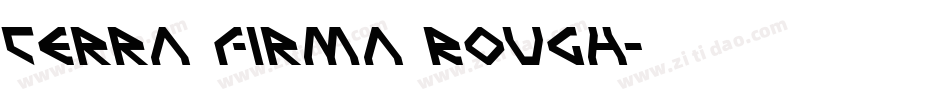 Terra Firma Rough字体转换